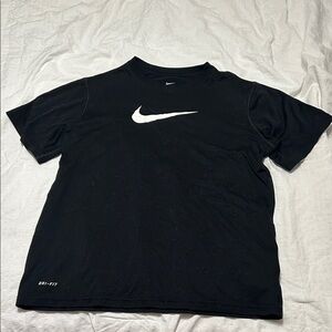 Nike Black Tee with White Swoosh